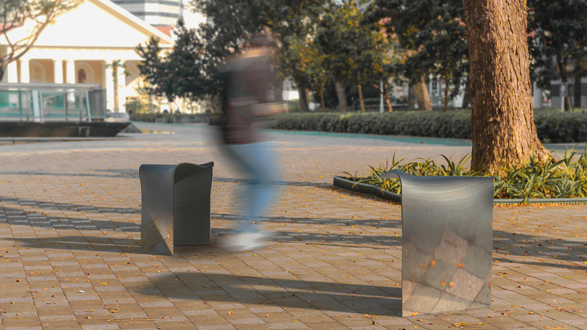 stool，suspension，stainless steel，