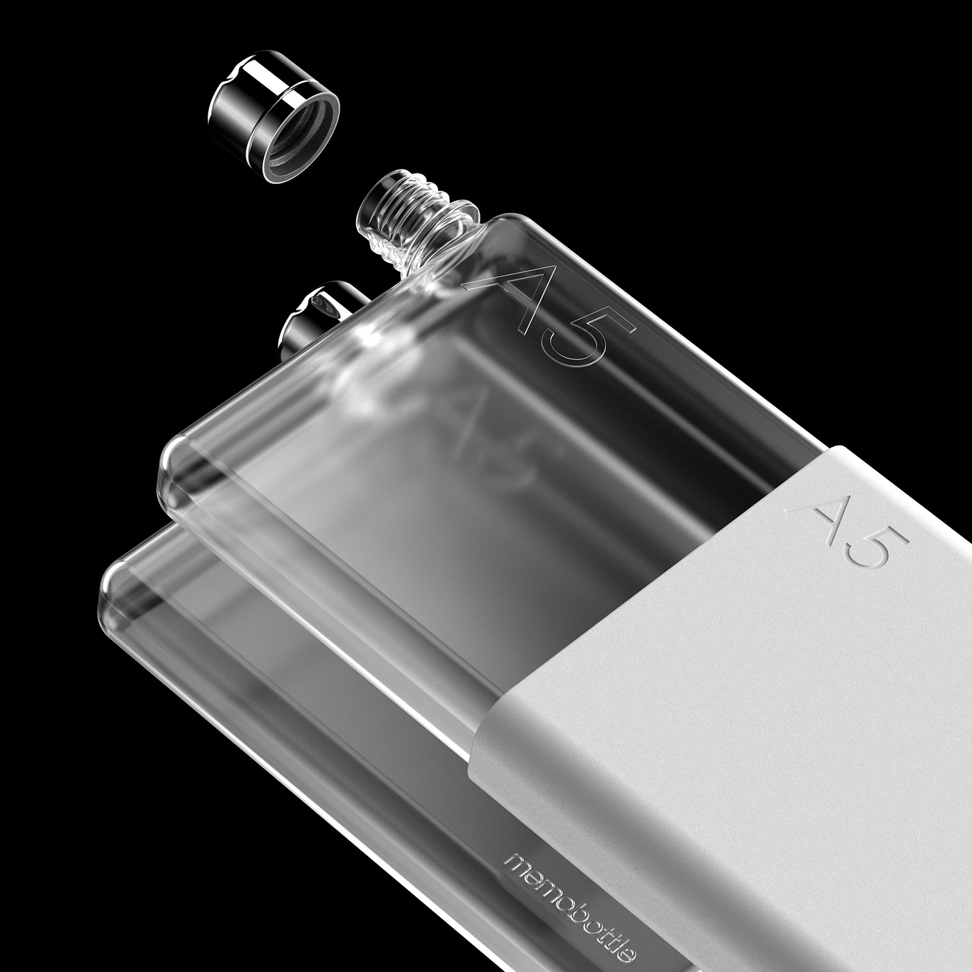 bottle，three-dimensional，memorandum，