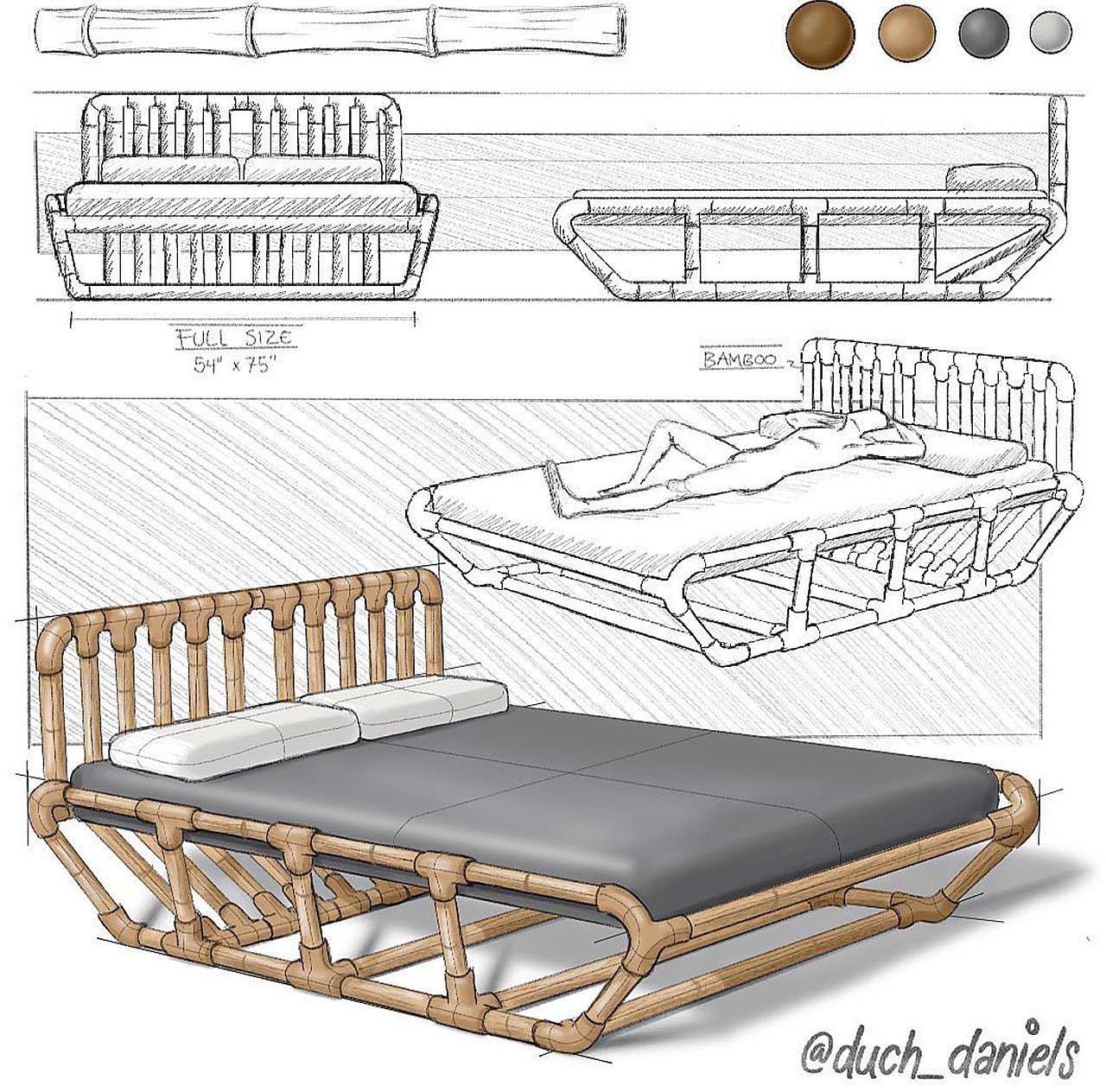 furniture，Bed，chair，sketch，