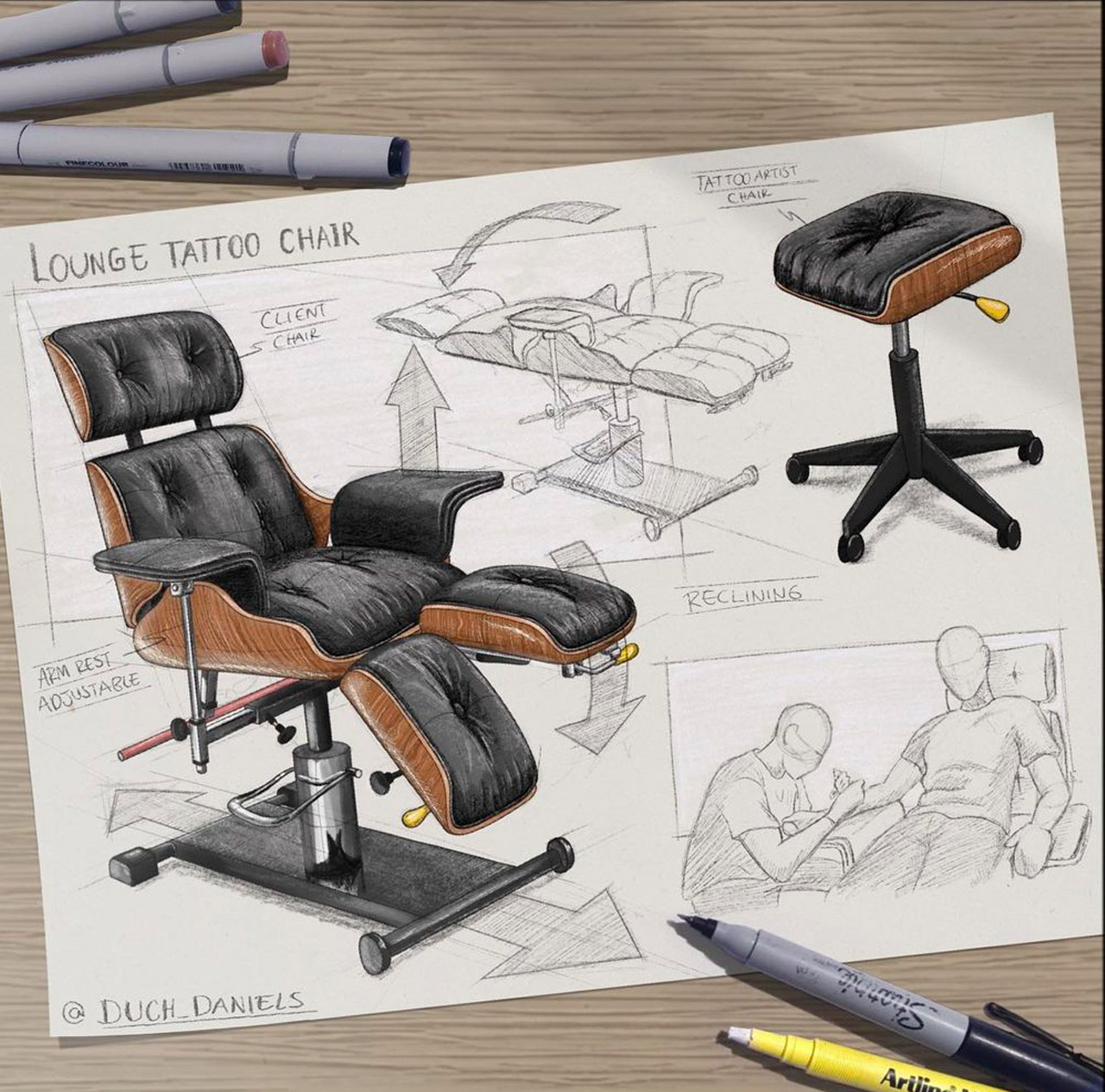 furniture，Bed，chair，sketch，