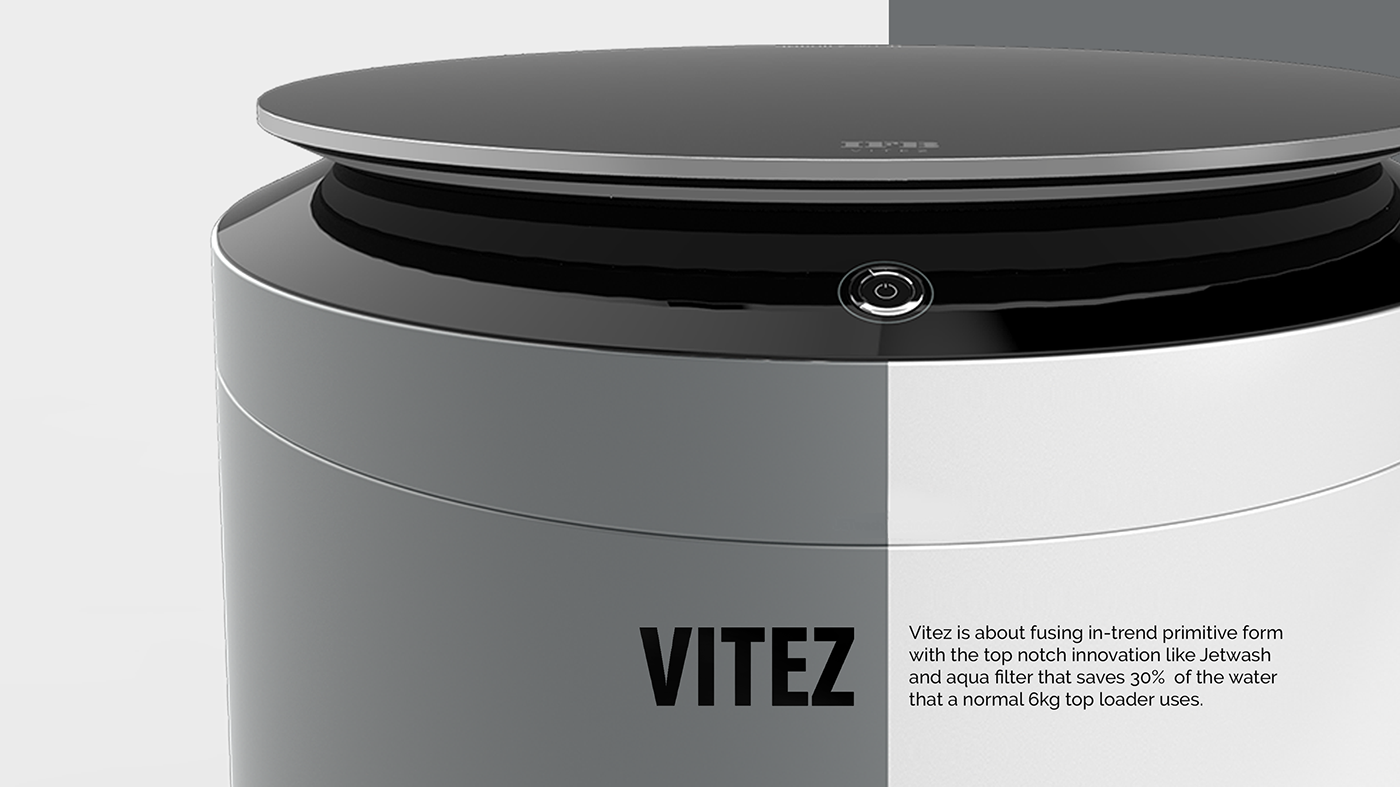 Glass display interface，Washing machine，modern，Simple and simple，water conservation，save，India，IFB industry，