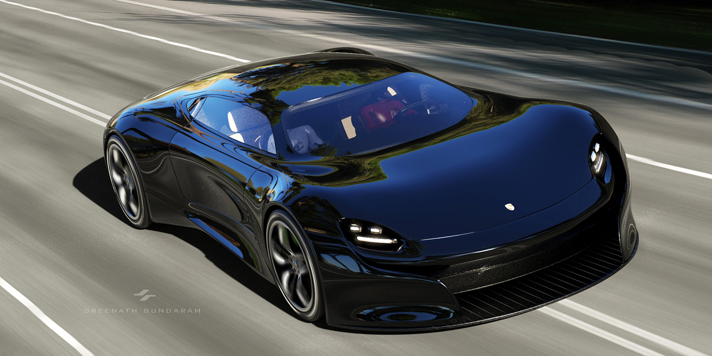 Porsche，Sports car，3d，automobile，