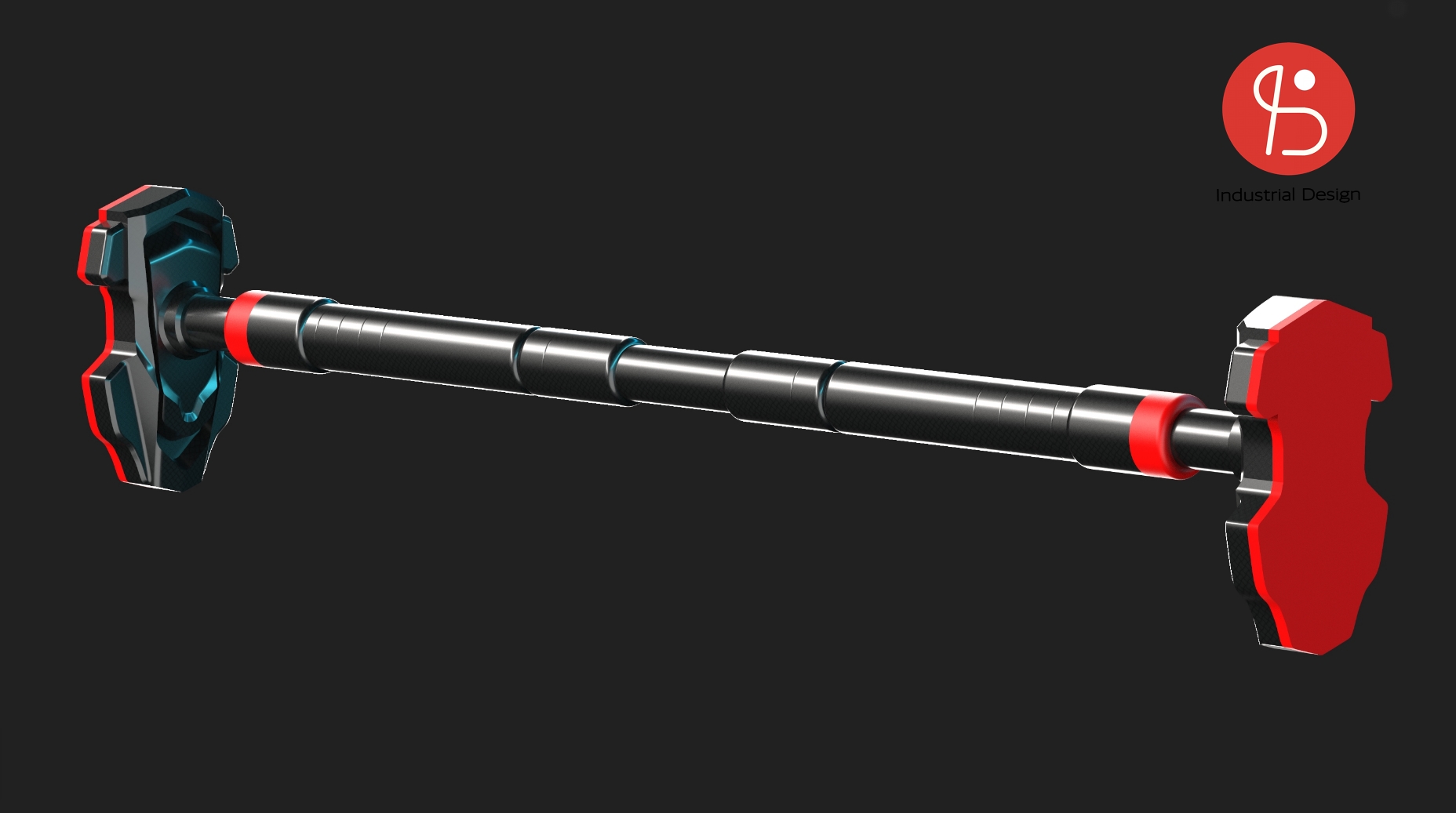 Fitness single pole, appearance design, structural design，