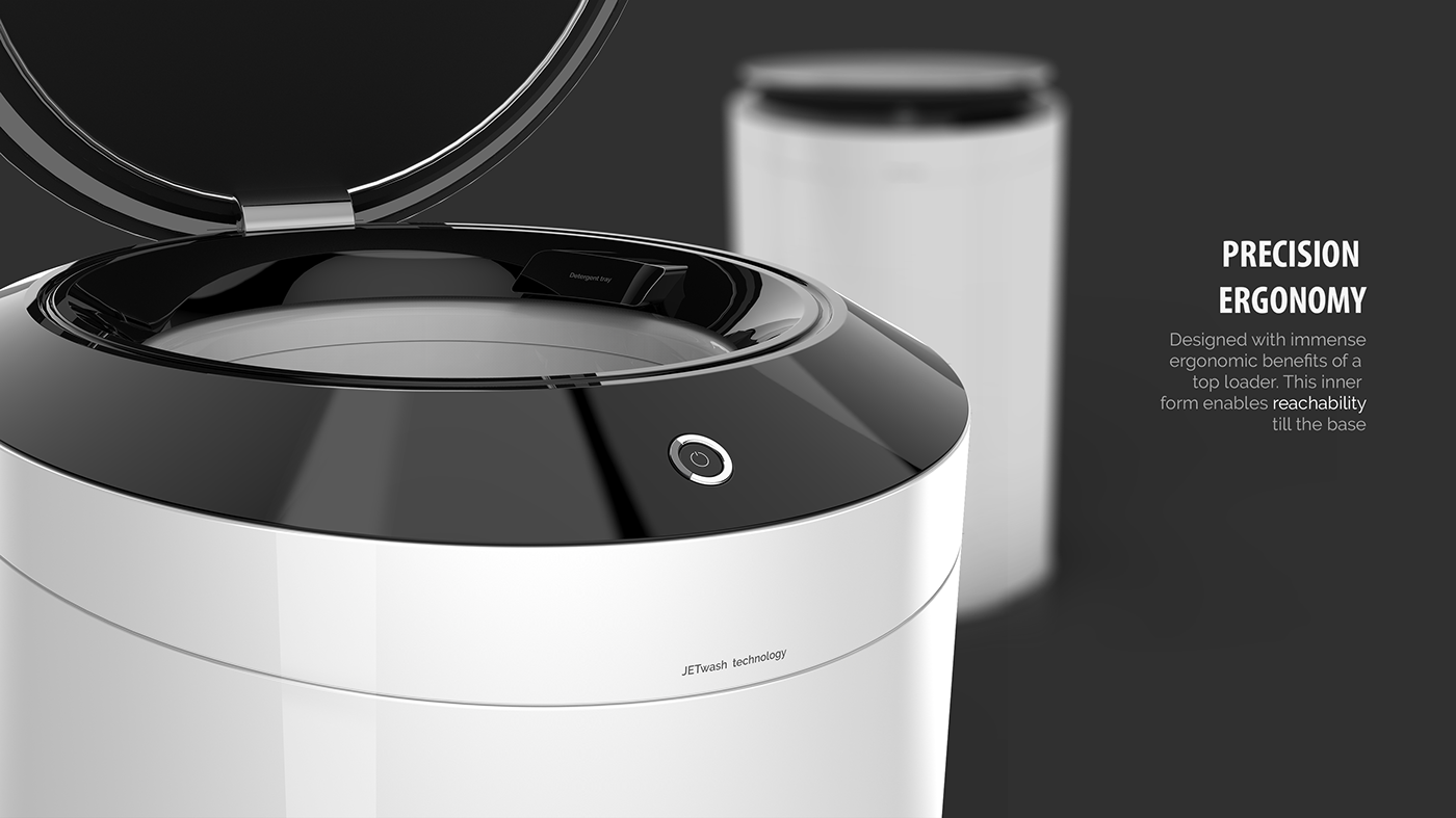 Glass display interface，Washing machine，modern，Simple and simple，water conservation，save，India，IFB industry，