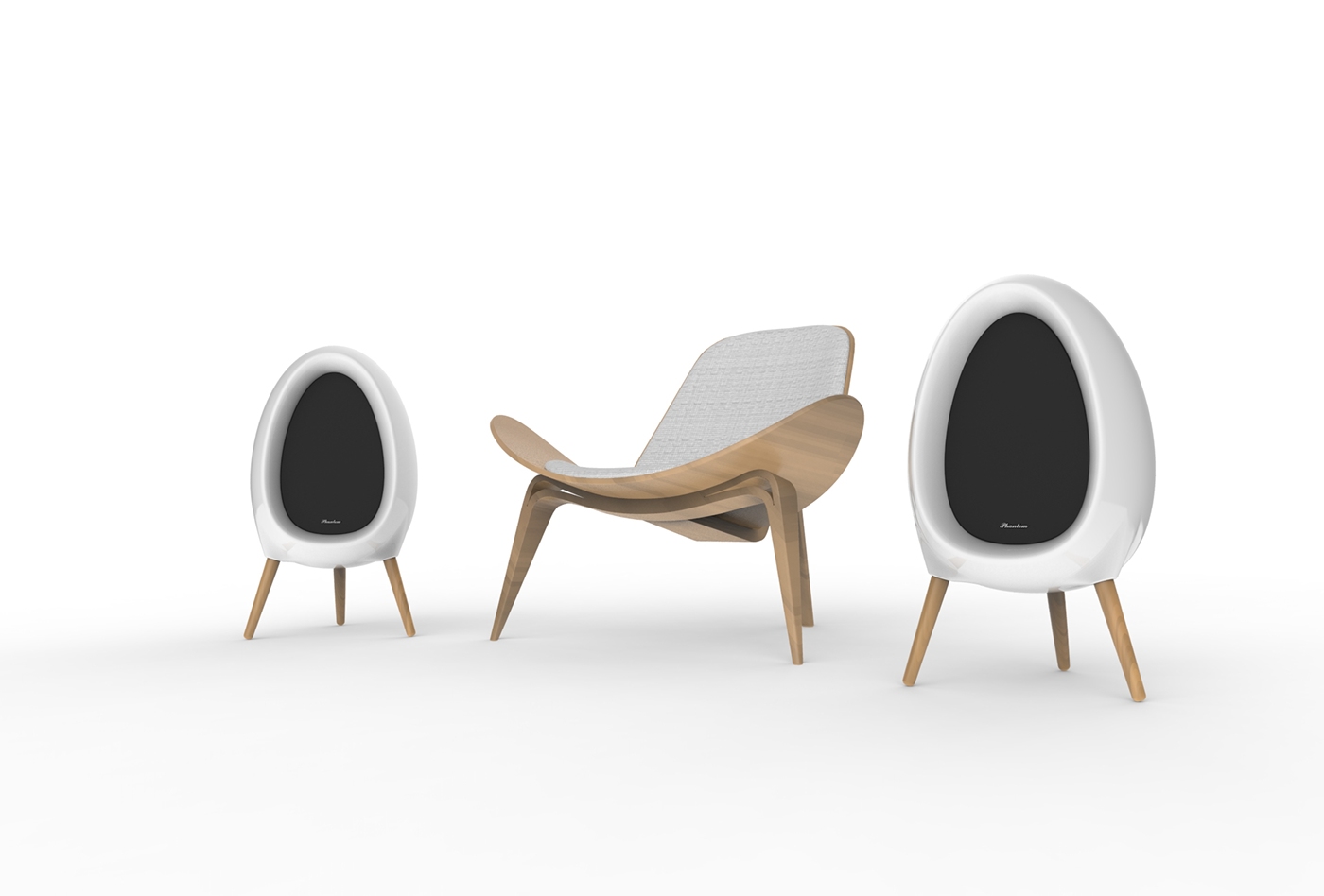 phantom，PEV material，high polymer，Plastic，Causative type，conceptual design，High end speaker，