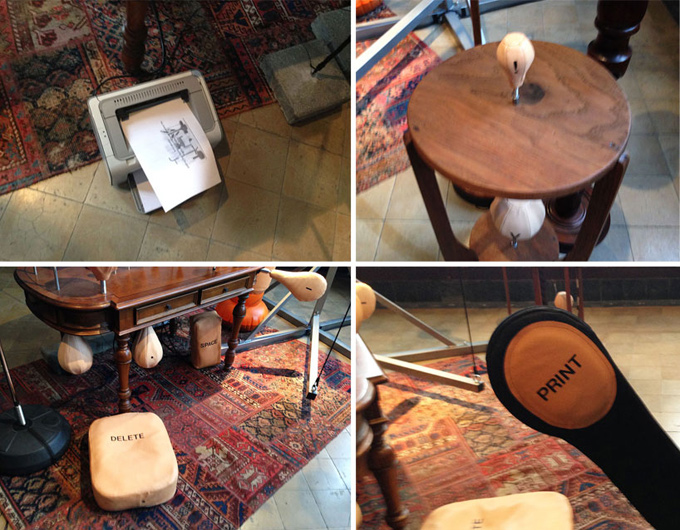 to work in an office，printer，