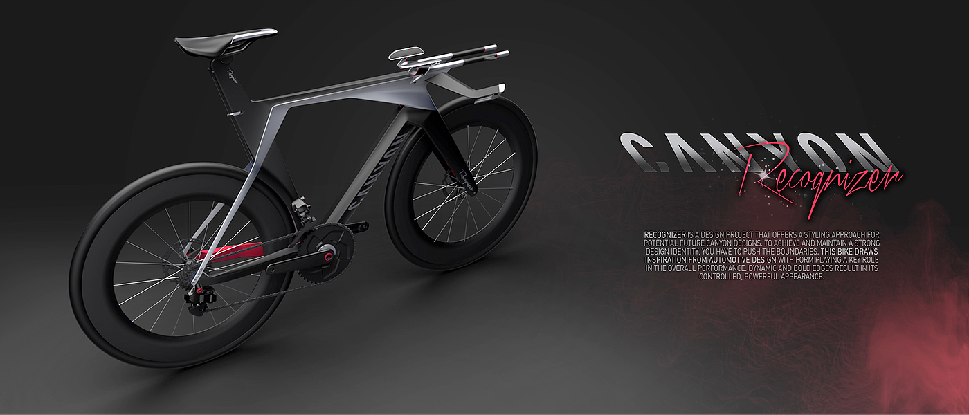 Bicycle，black，silver，3D rendering，Canyon，