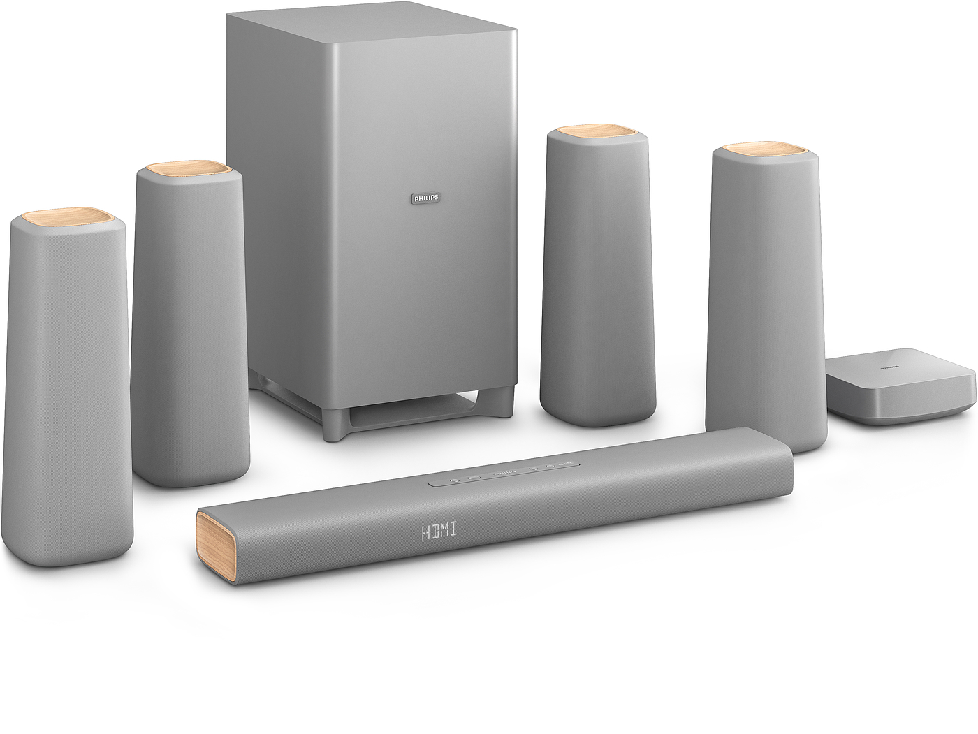 Philips，Home theater，sound，black，grey，