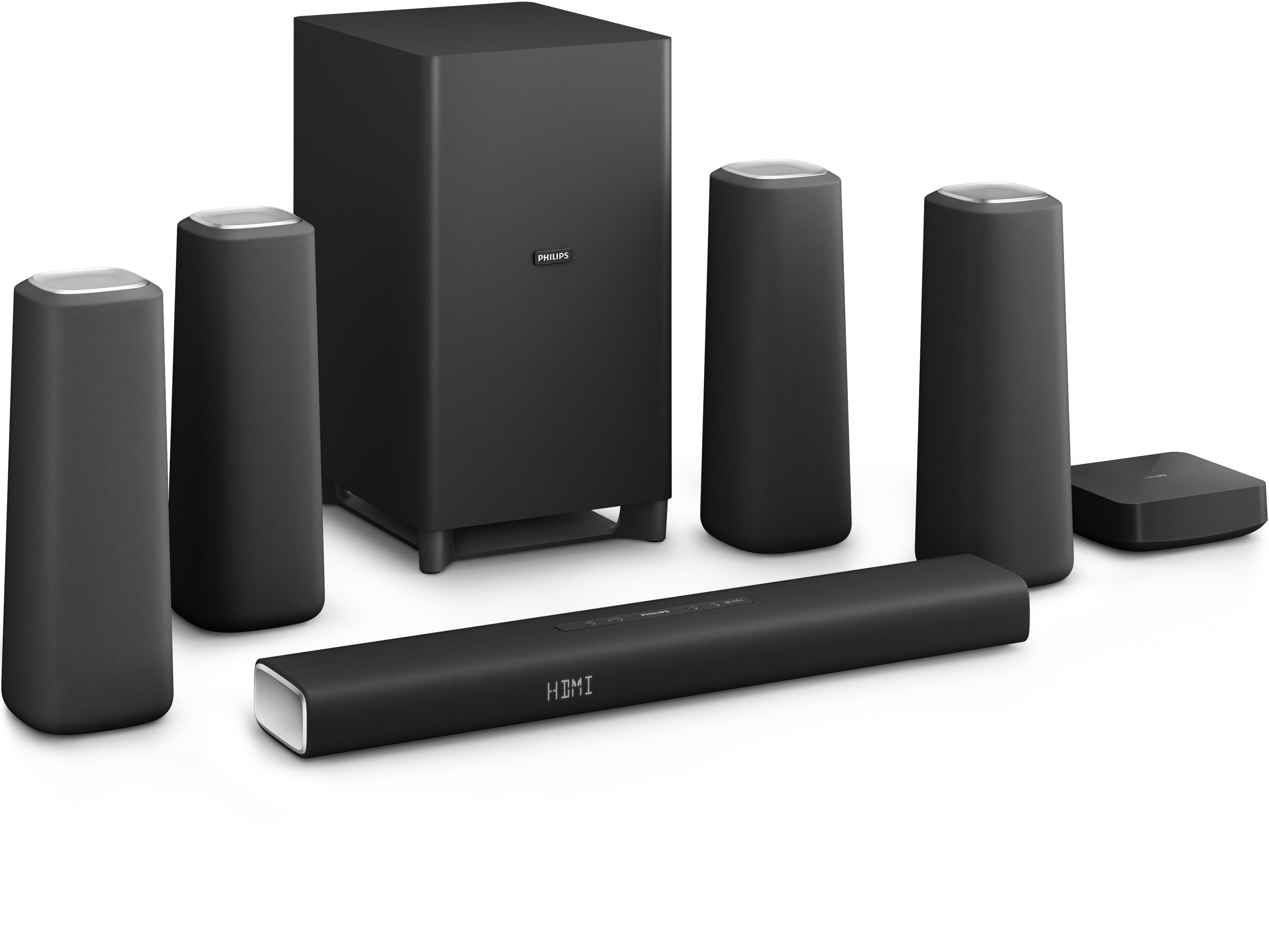 Philips，Home theater，sound，black，grey，