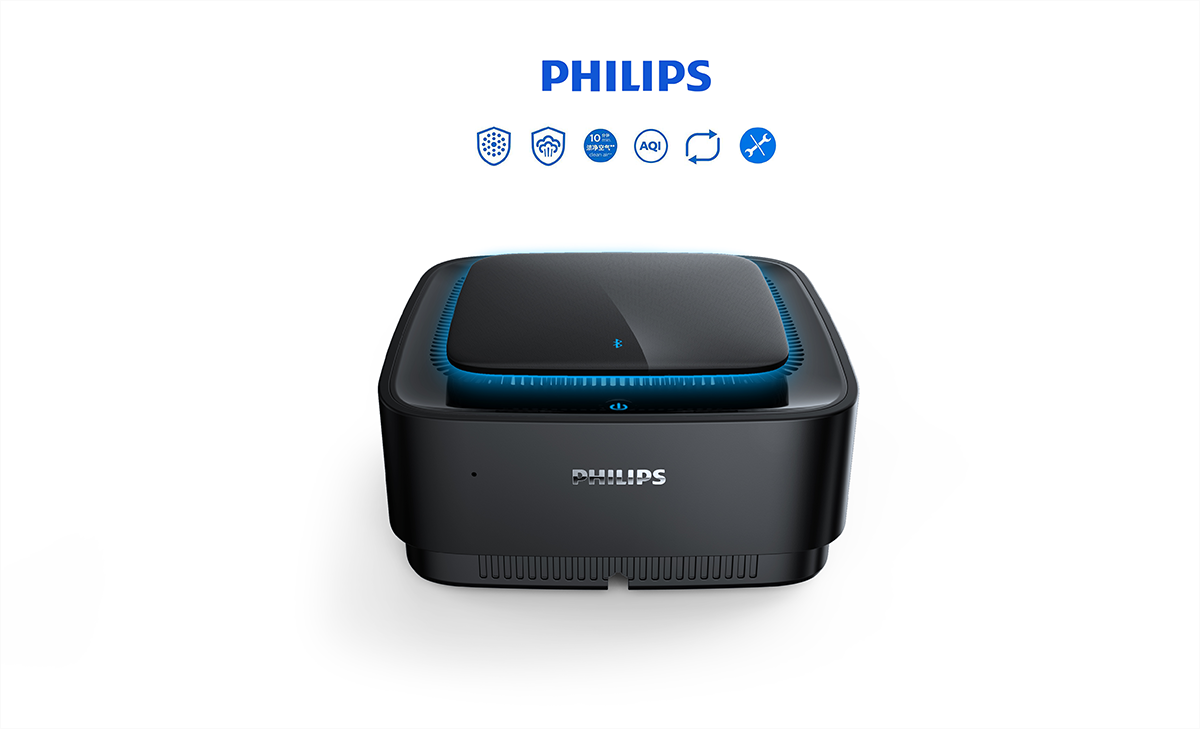 Philips，Car Purifier ，product design，Appearance design，