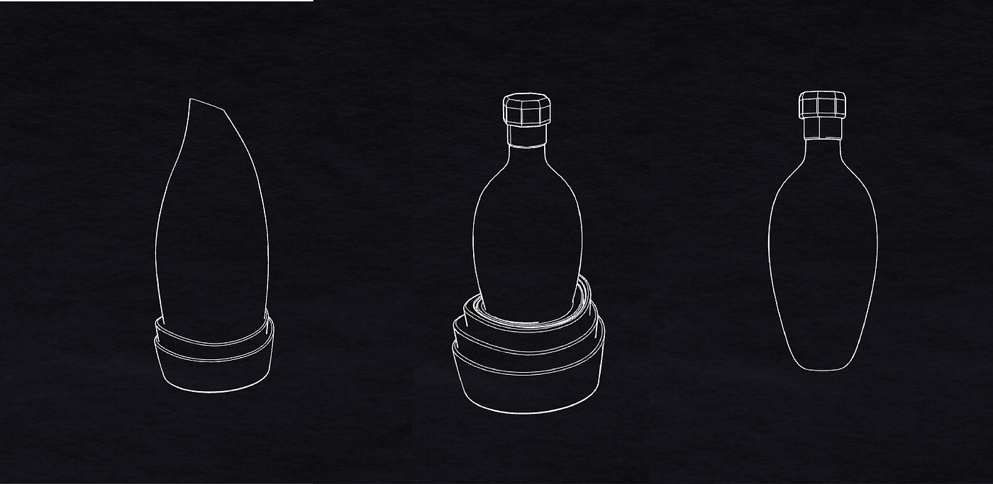 packing design，Baijiu，The wine bottle，Bionics Design ，