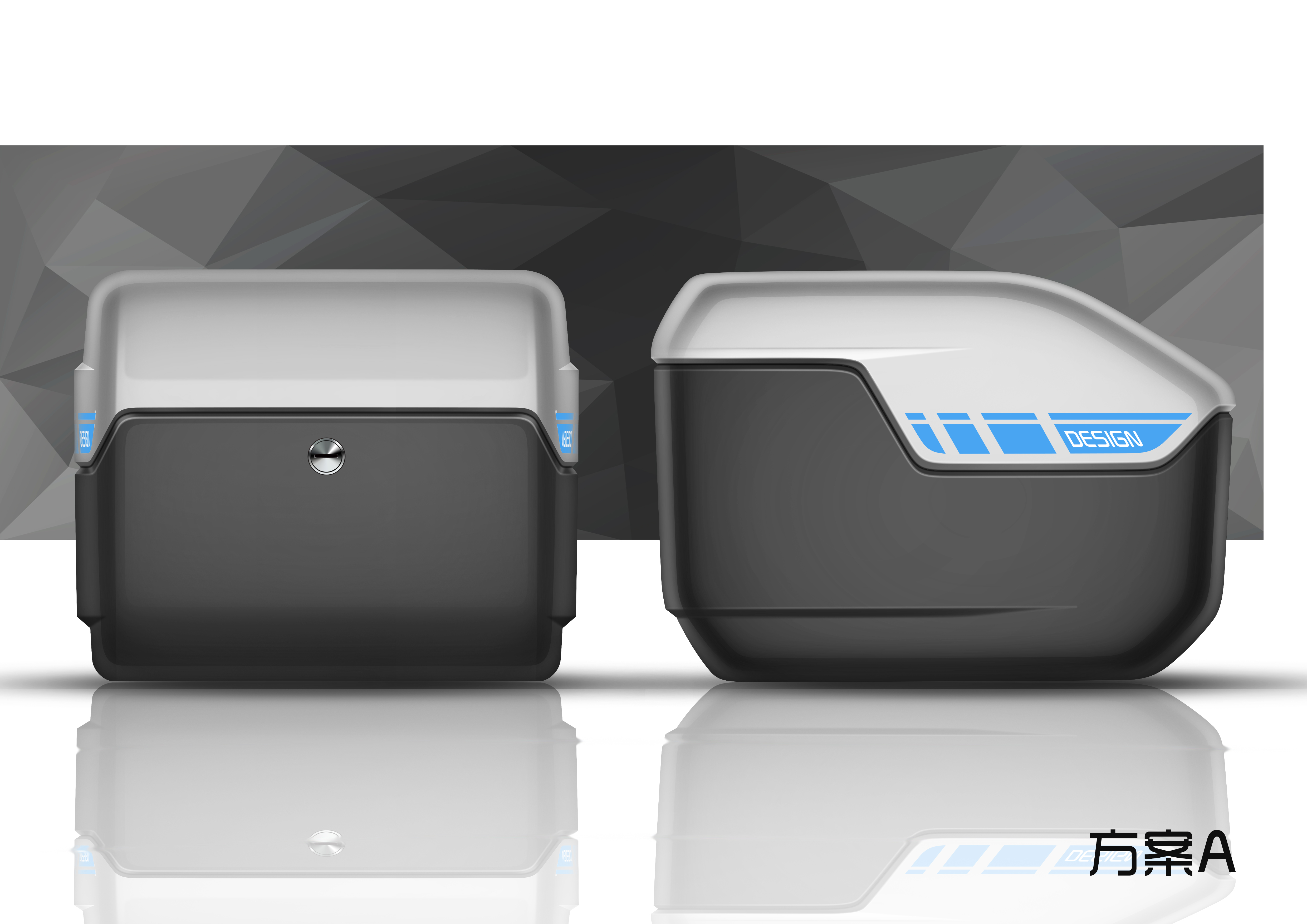 Hand drawn, trunk, electric vehicle，