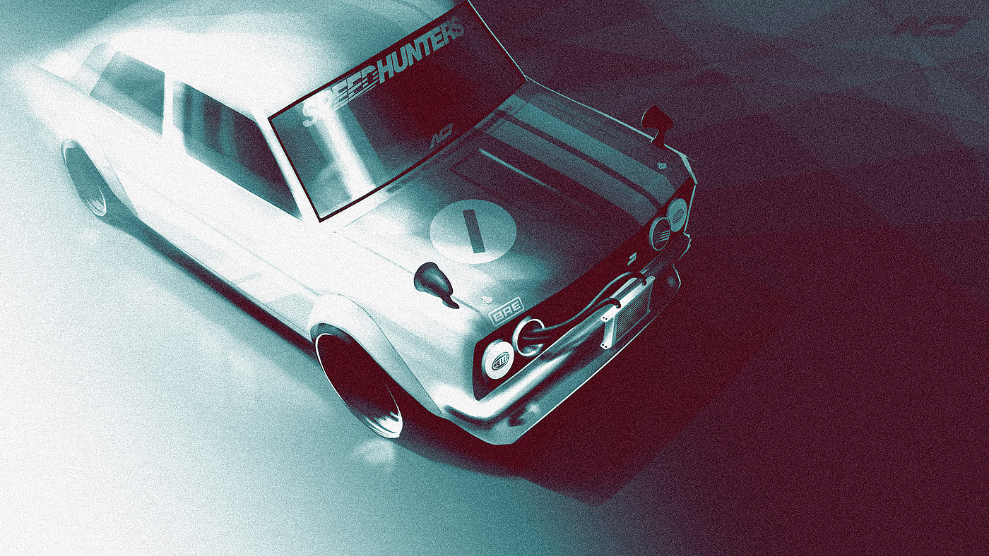 Hand drawn car，2d rendering，Works of foreign designers，ps，sketchbook，Wacom digital board，