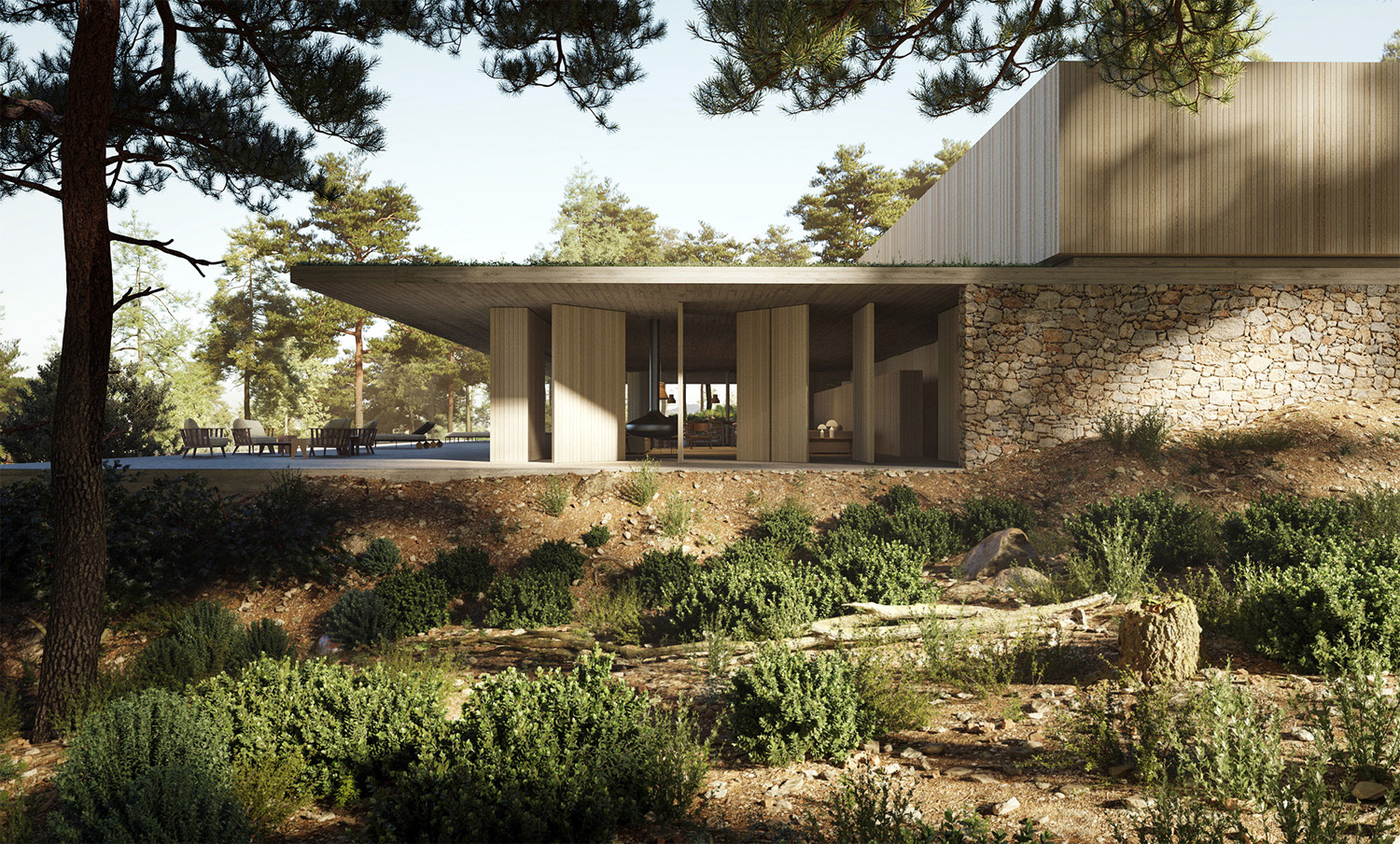 Private villa，df，interior space ，Brazilian architectural design office，