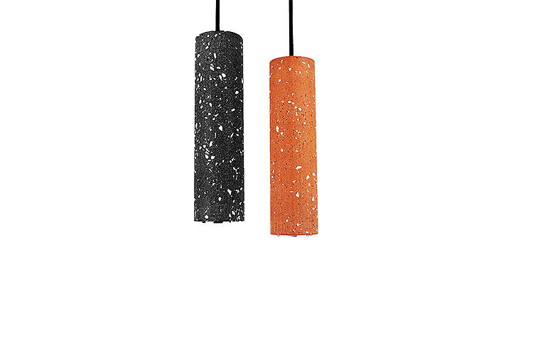 Concrete terrazzo lamp，Cement Chandelier，The other side，