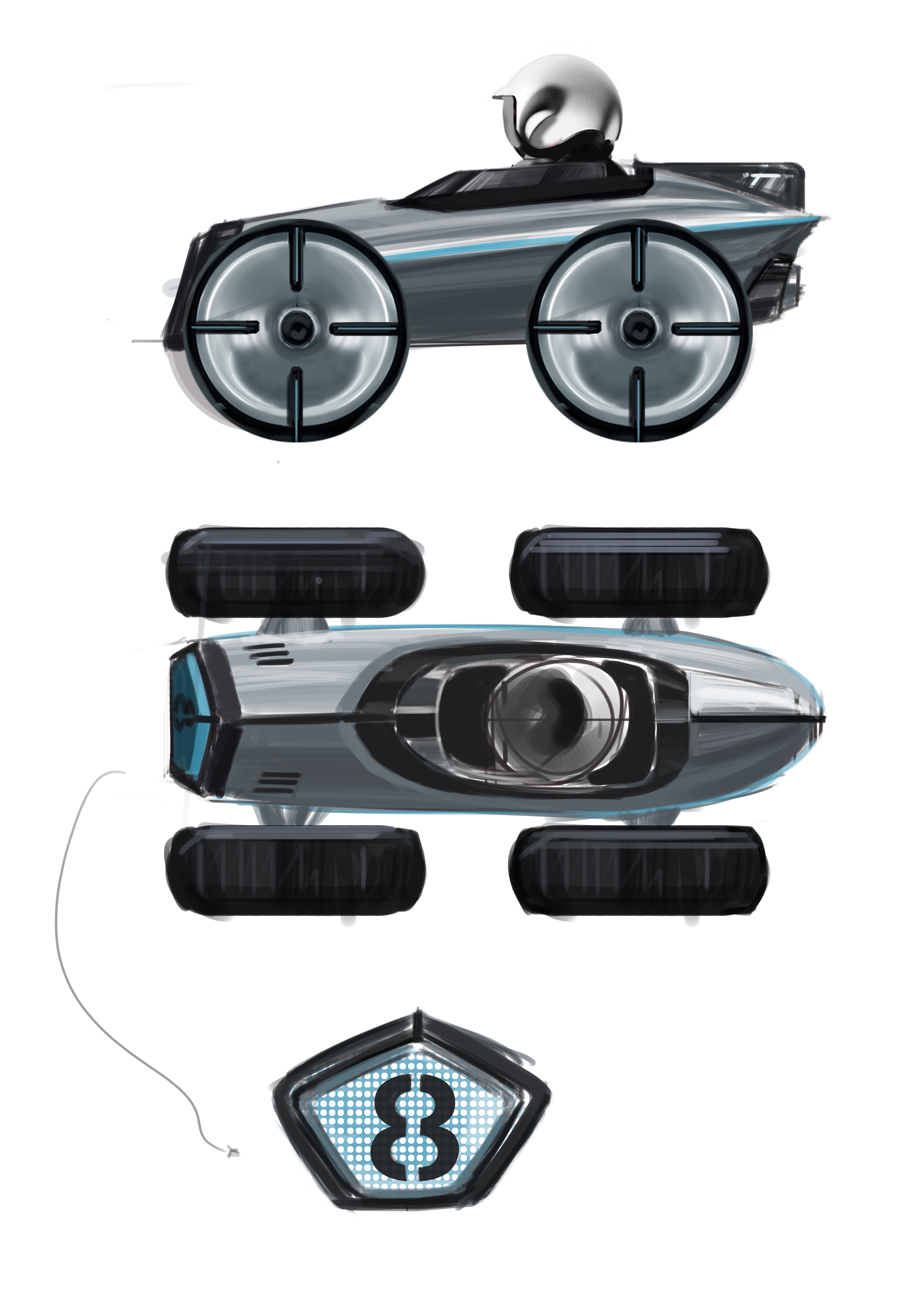 Toy car, trendy play, ornaments, retro，