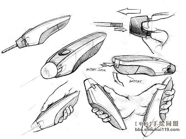 产品手绘，草图，效果图，