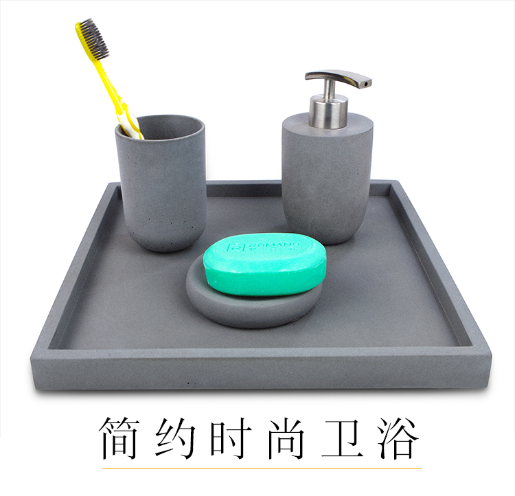 Concrete toilet storage，Cement soap box，The other side，