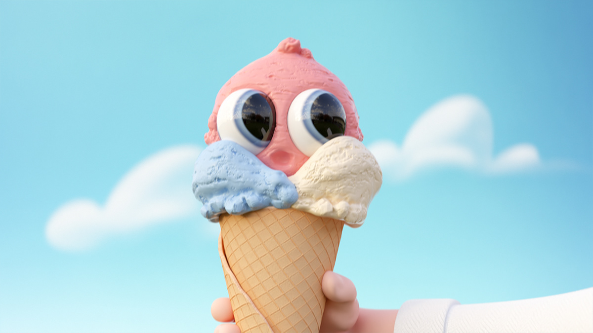 冰激凌,3d,夏天