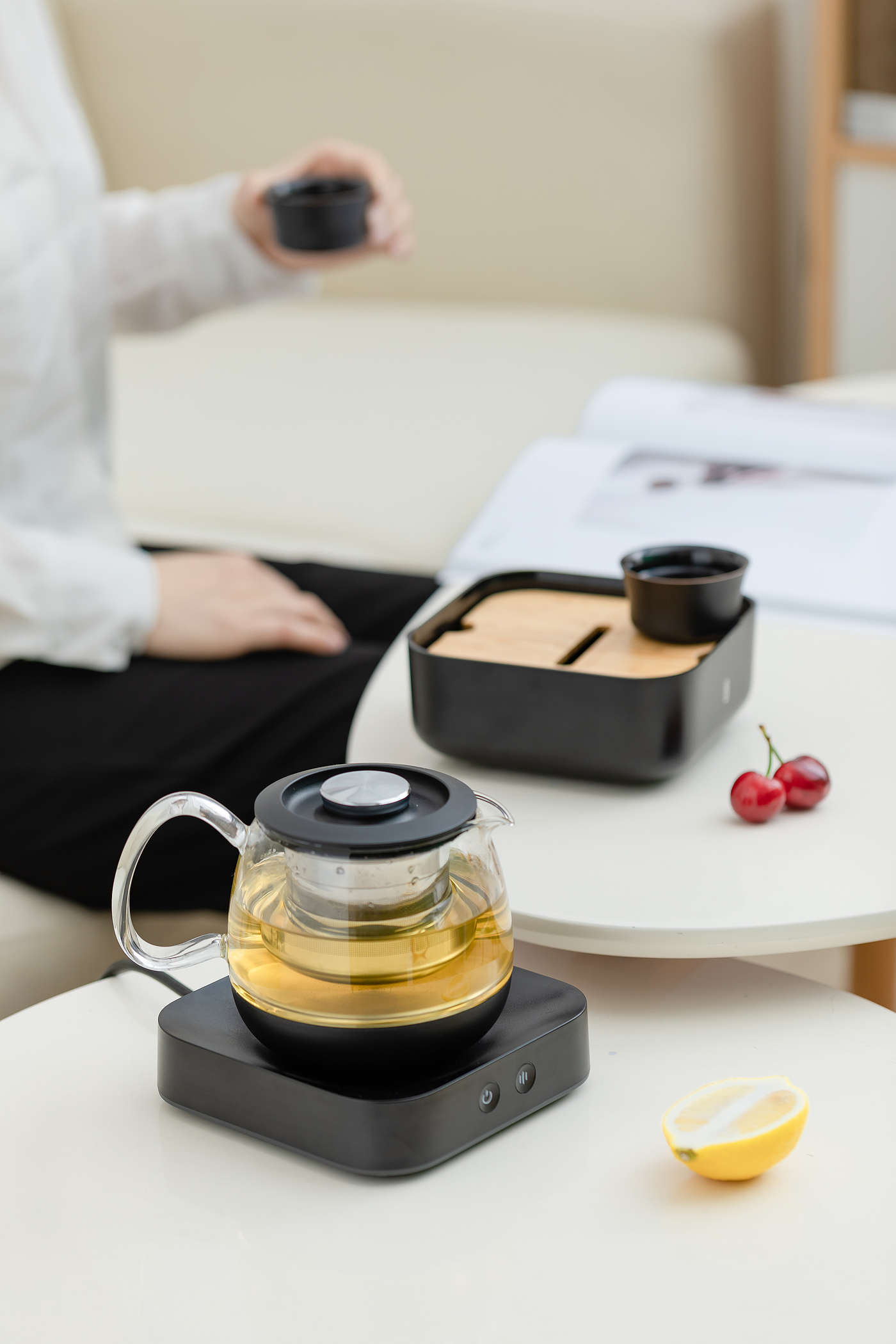 Into a tea appliance，Into a tea life，Tea cooker，small home appliances，Tea appliance，Tea making box，