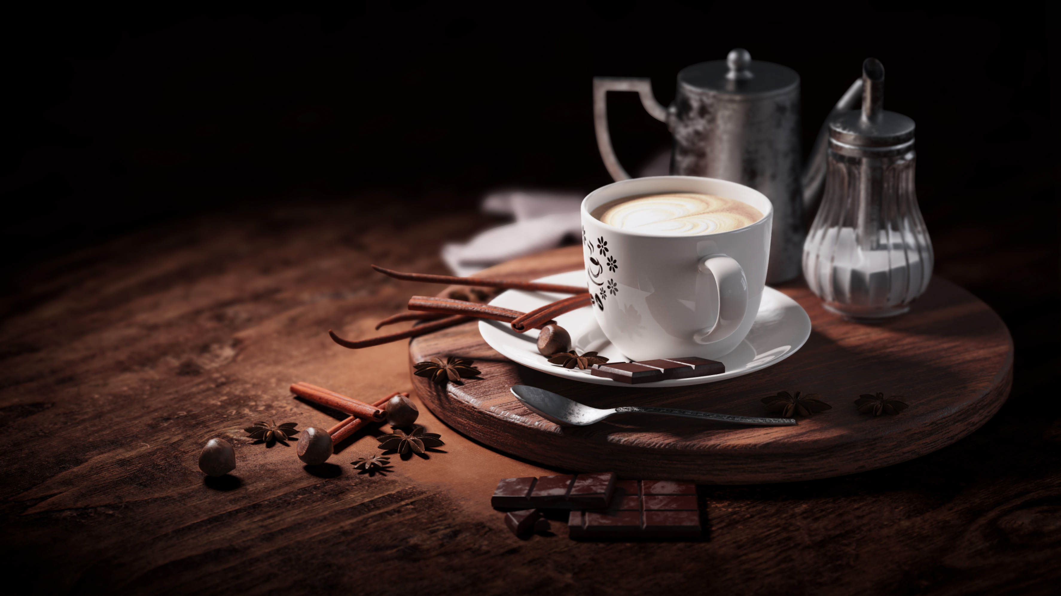 keyshot，Realistic rendering，indoor，food，Coffee，Home Furnishing，