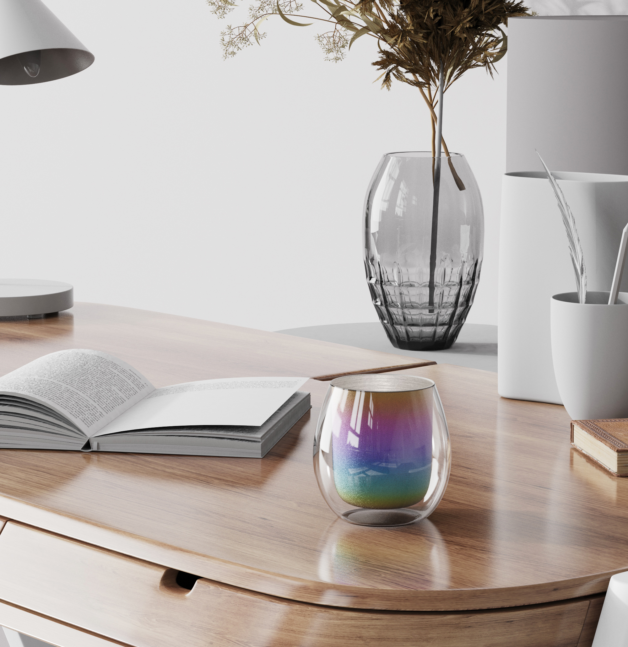 rainbow，Pure titanium，crystal，glass，