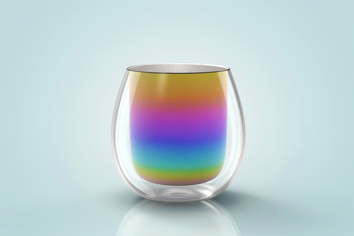 rainbow，Pure titanium，crystal，glass，