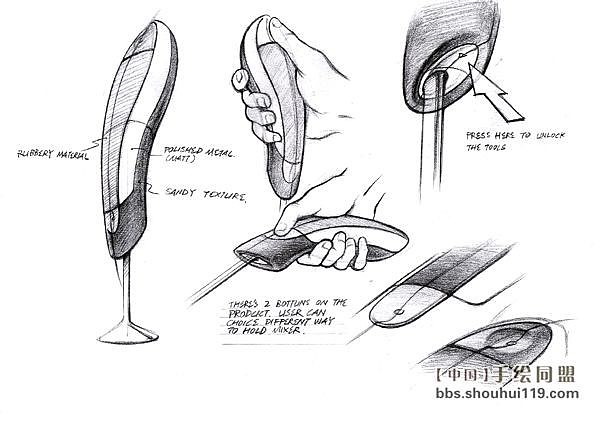 产品手绘，草图，效果图，