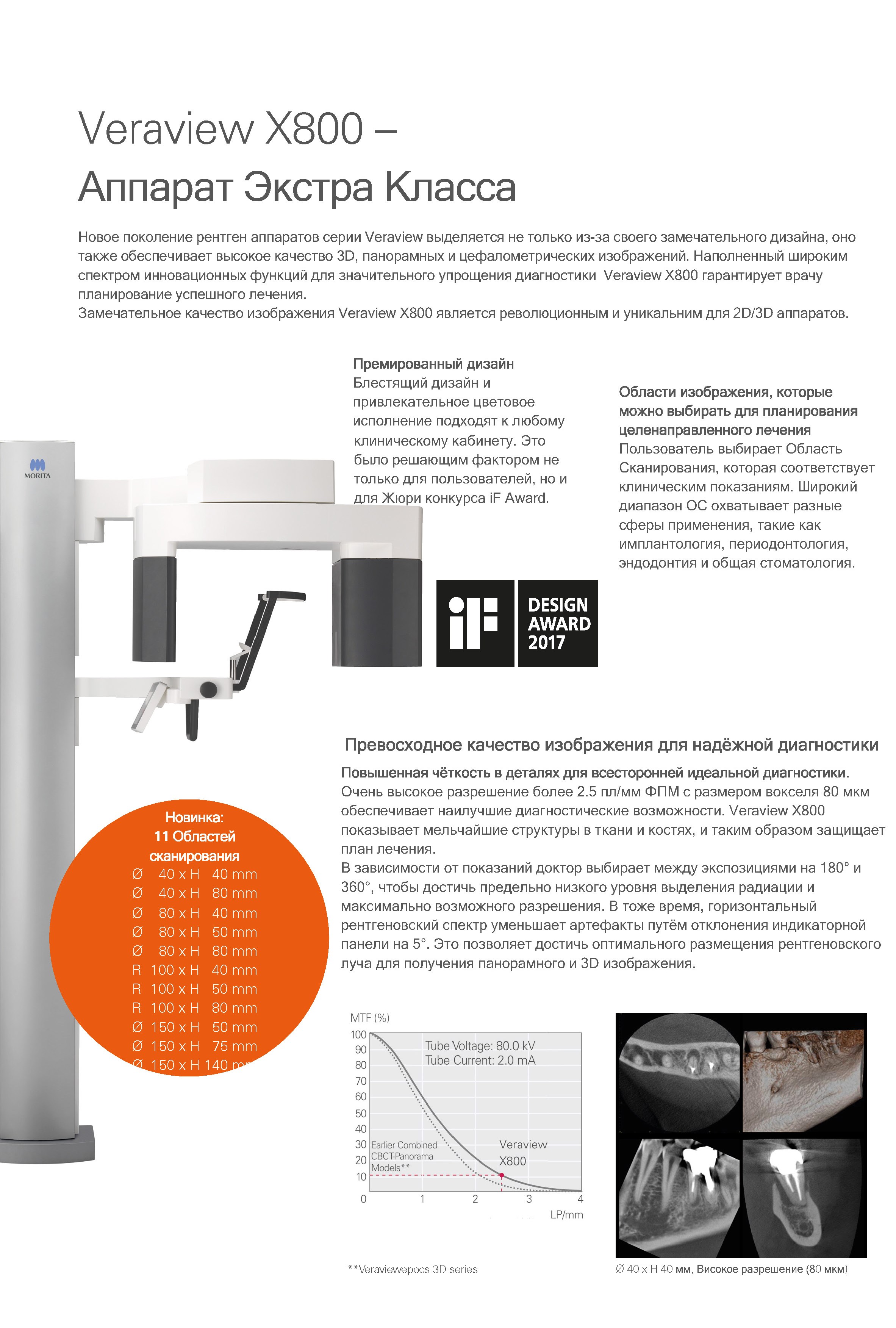 Veraview X800，Stomatology Department，Medical equipment，2017if Award，