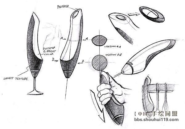 产品手绘，草图，效果图，