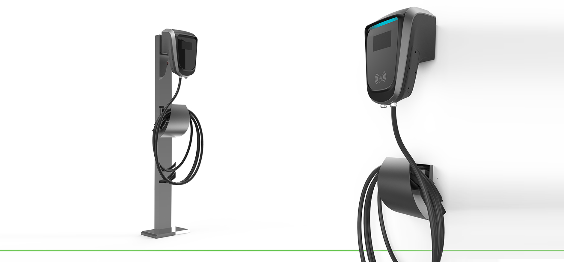 Charging pile，Wall mounted，Design，Round tower，science and technology，