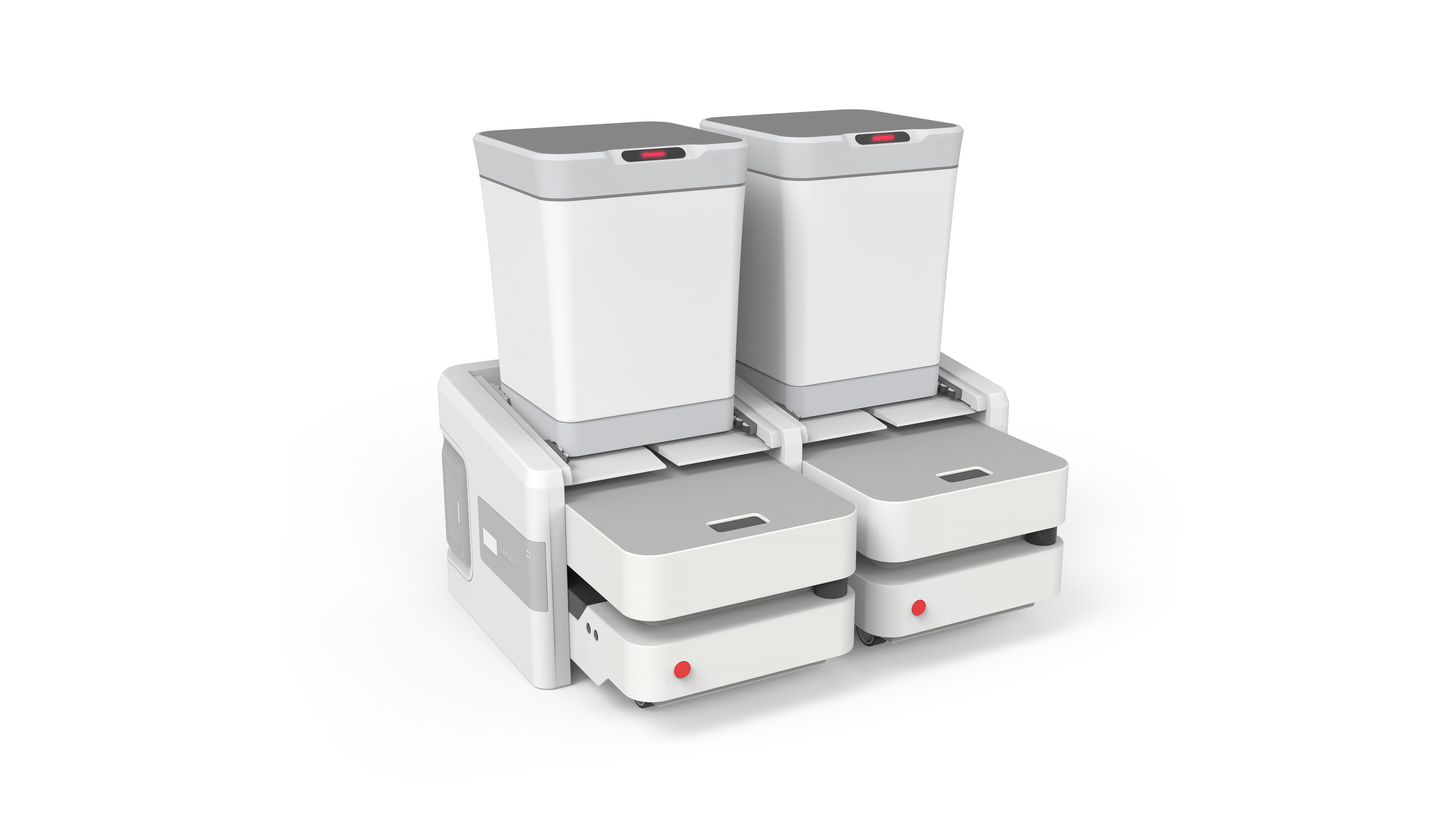 medical care，trash can，robot，intelligence，Design，Round tower，