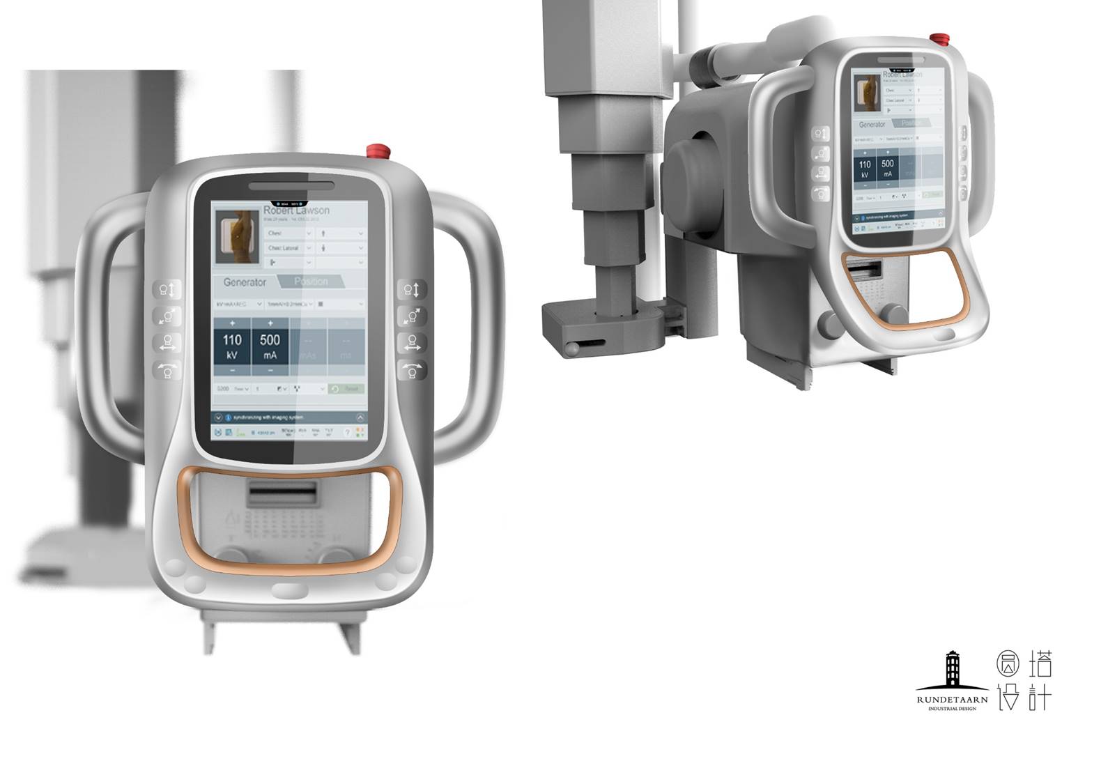 X-ray machine，Column，medical care，Design，Round tower，