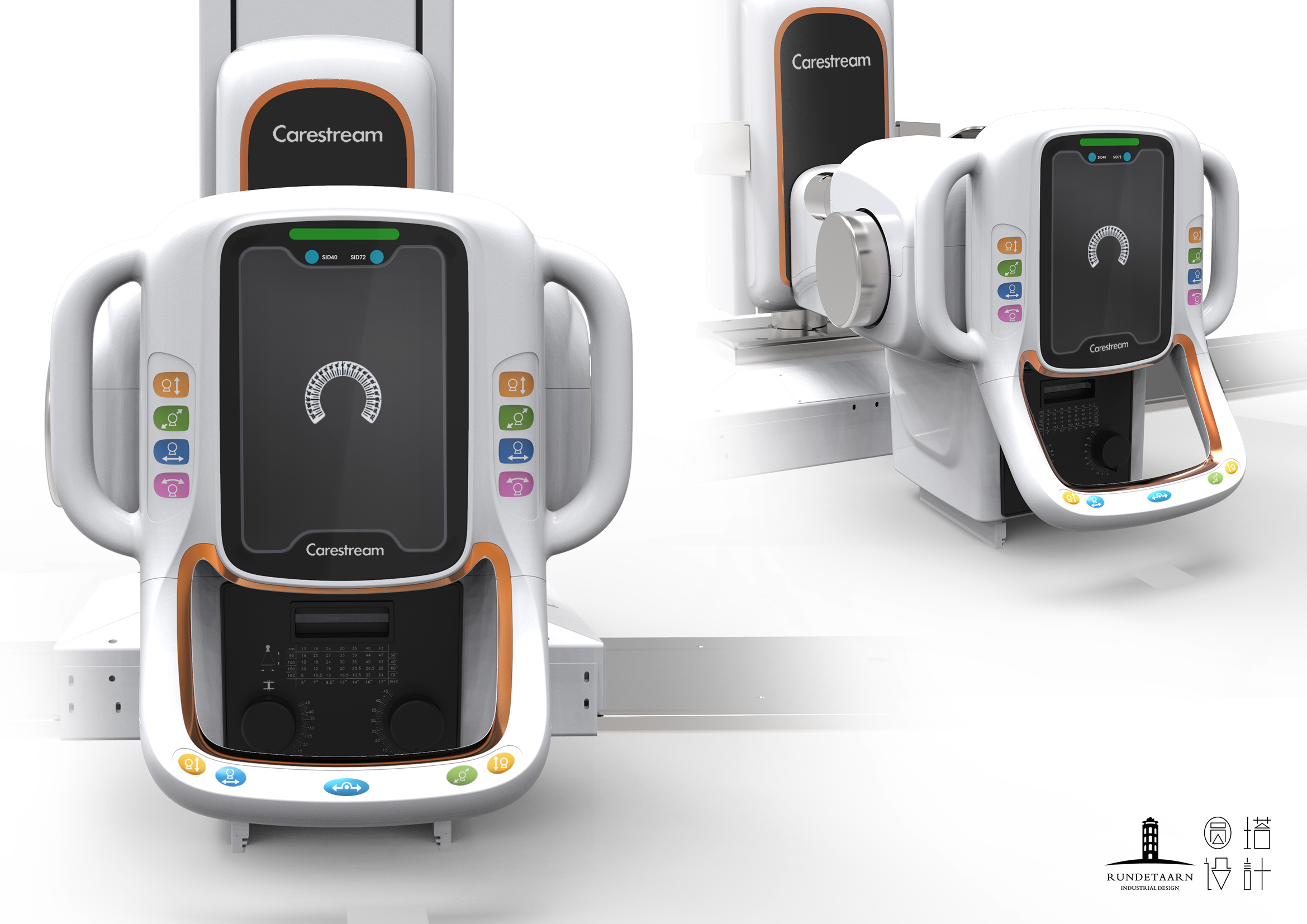 X-ray machine，medical care，Design，Round tower，