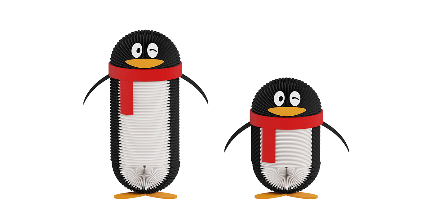 QQ long goose eighteen paper toys，Goose paper，Tencent QQ ×  Eighteen paper joint names，Long goose，Long goose exploring the moon，Long goose toy，Organ paper toy，