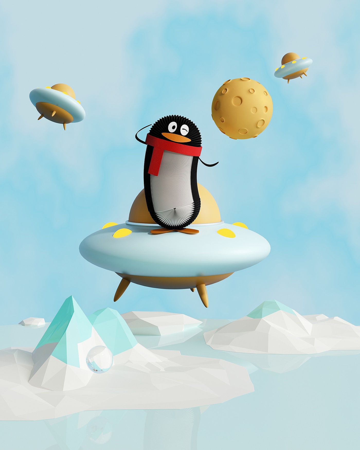 QQ long goose eighteen paper toys，Goose paper，Tencent QQ ×  Eighteen paper joint names，Long goose，Long goose exploring the moon，Long goose toy，Organ paper toy，