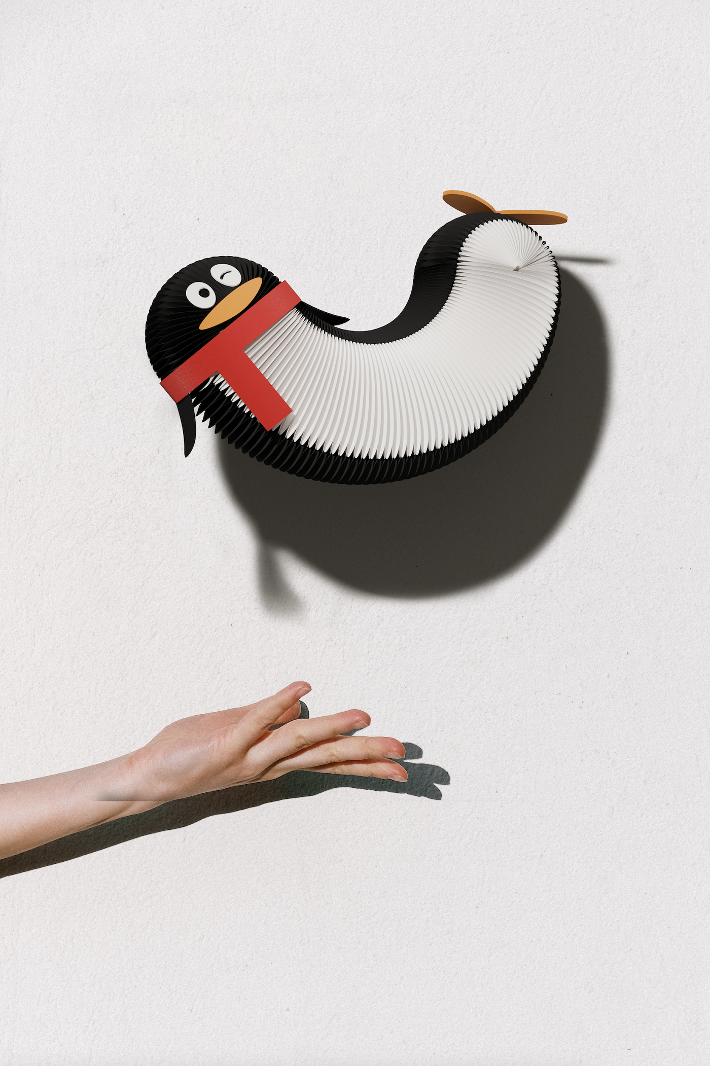 QQ long goose eighteen paper toys，Goose paper，Tencent QQ ×  Eighteen paper joint names，Long goose，Long goose exploring the moon，Long goose toy，Organ paper toy，