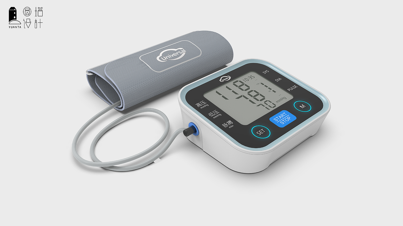 sphygmomanometer，medical care，Portable，Design，Round tower，intelligence，