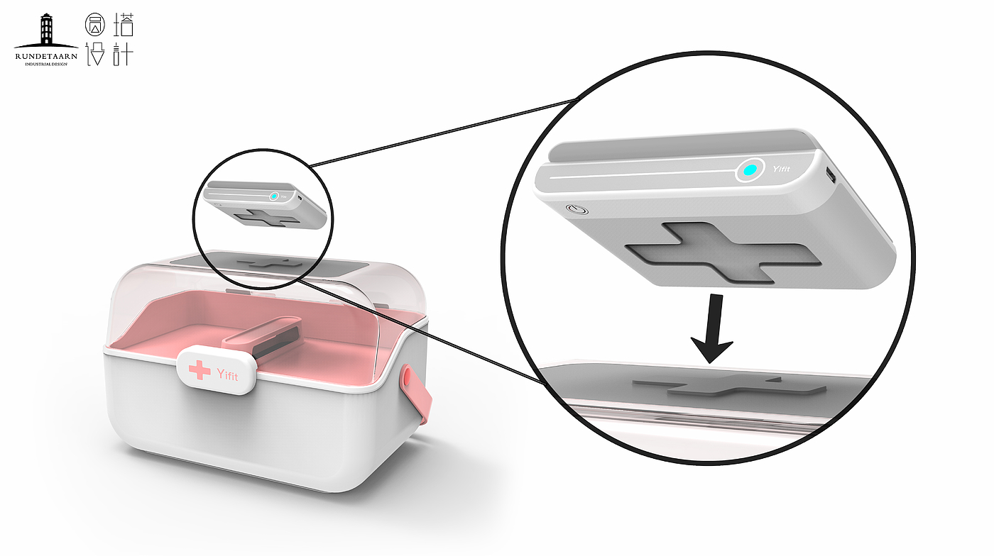 medical care，Medicine box，Design，Round tower，intelligence，