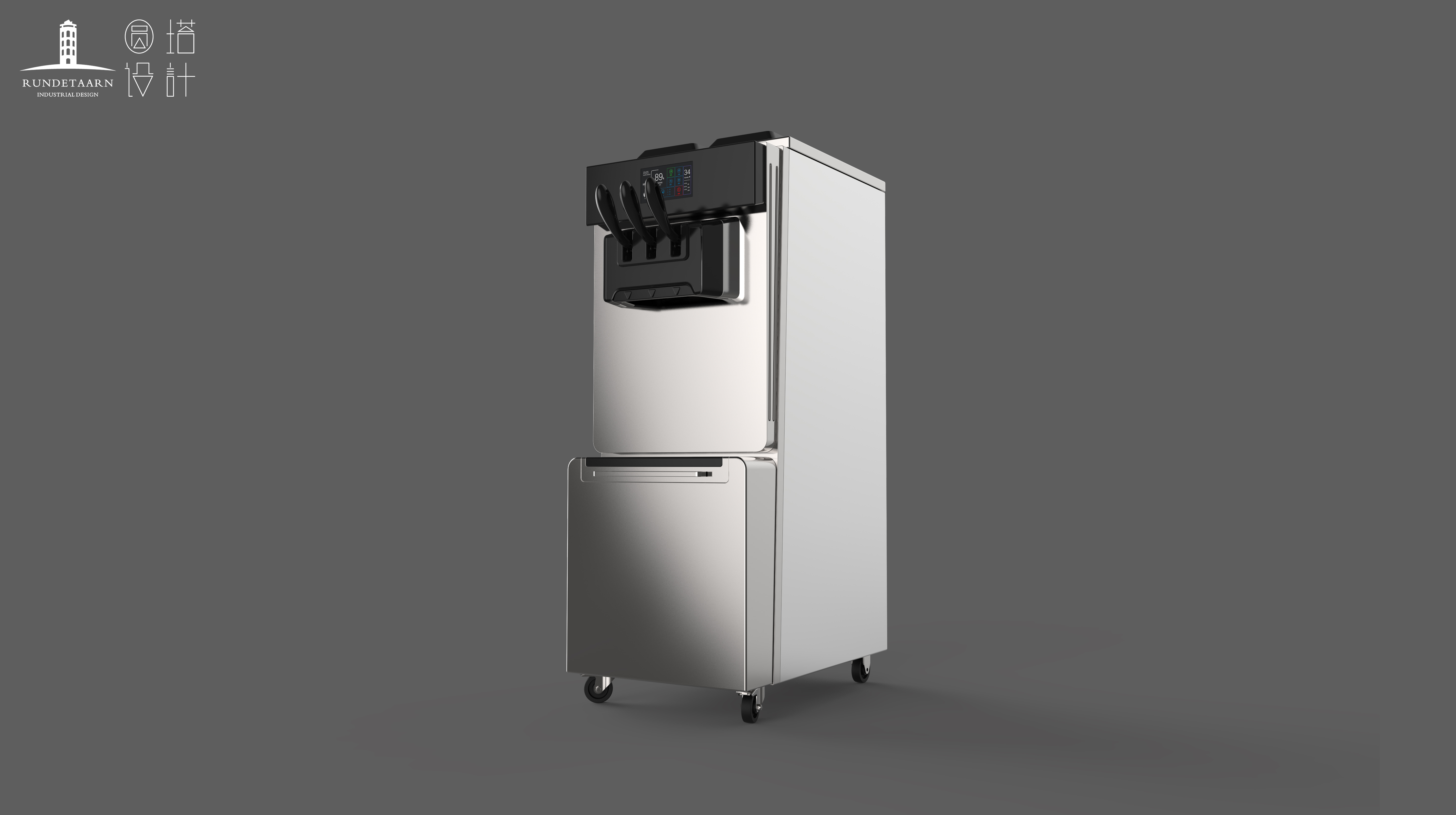 Ice cream machine，household，Design，Round tower，