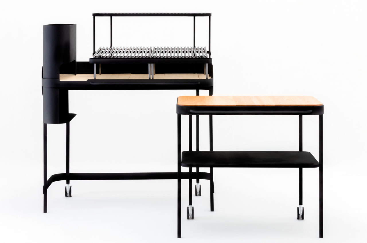 BBQ&co Grill，Japanese wood burning barbecue rack，black，