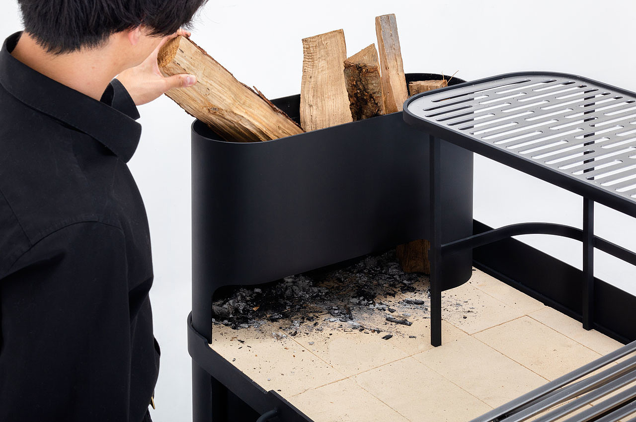 BBQ&co Grill，Japanese wood burning barbecue rack，black，