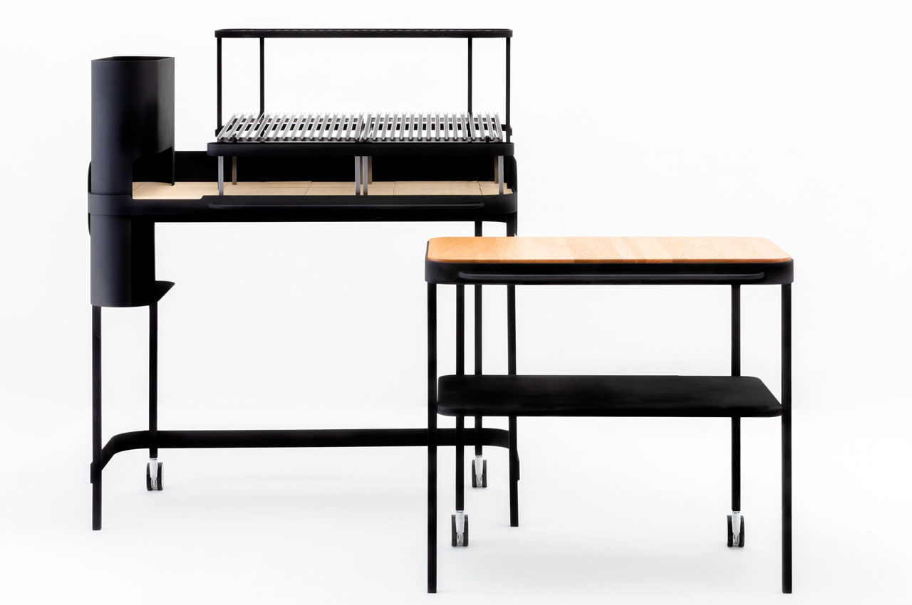 BBQ&co Grill，Japanese wood burning barbecue rack，black，