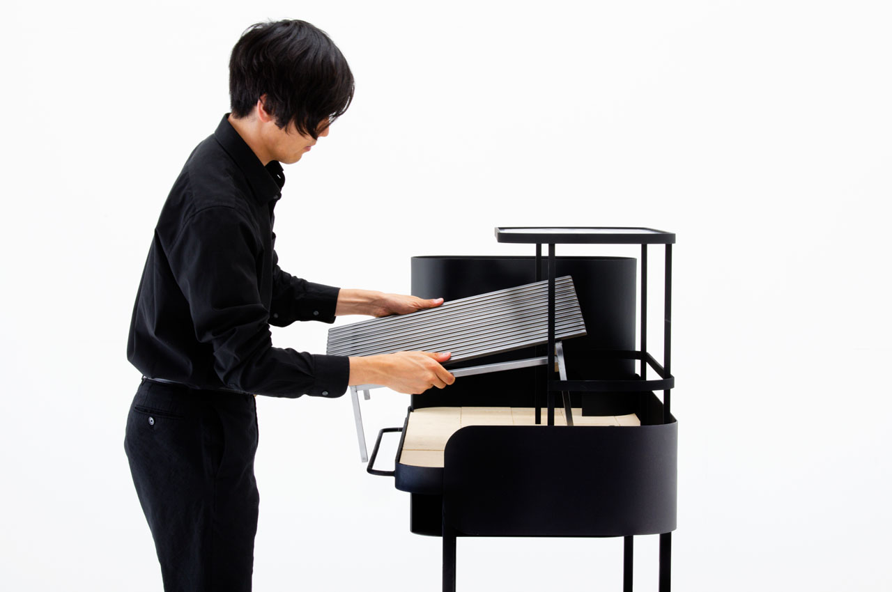 BBQ&co Grill，Japanese wood burning barbecue rack，black，