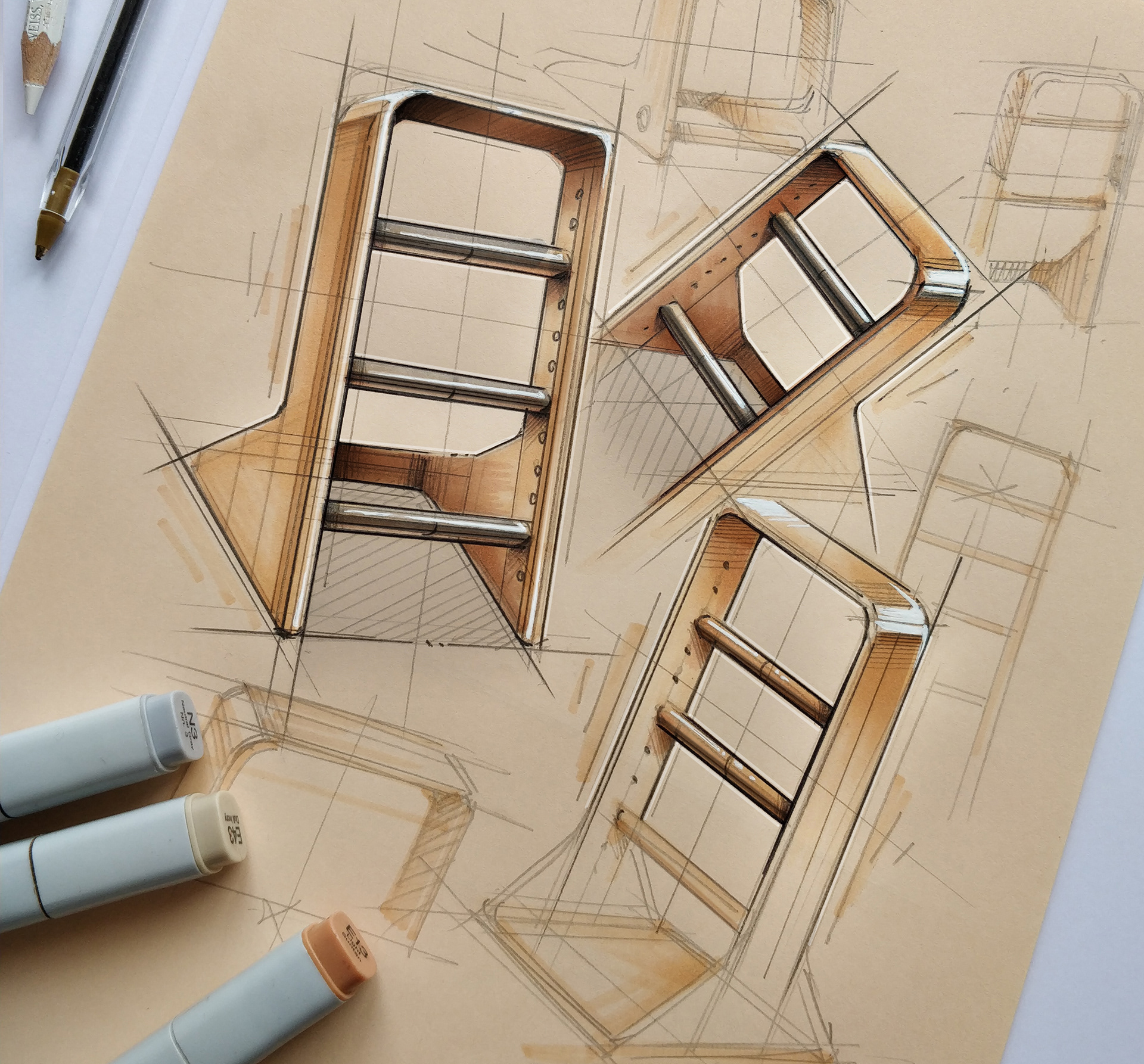 sketch，industrial design，Hand drawn products，