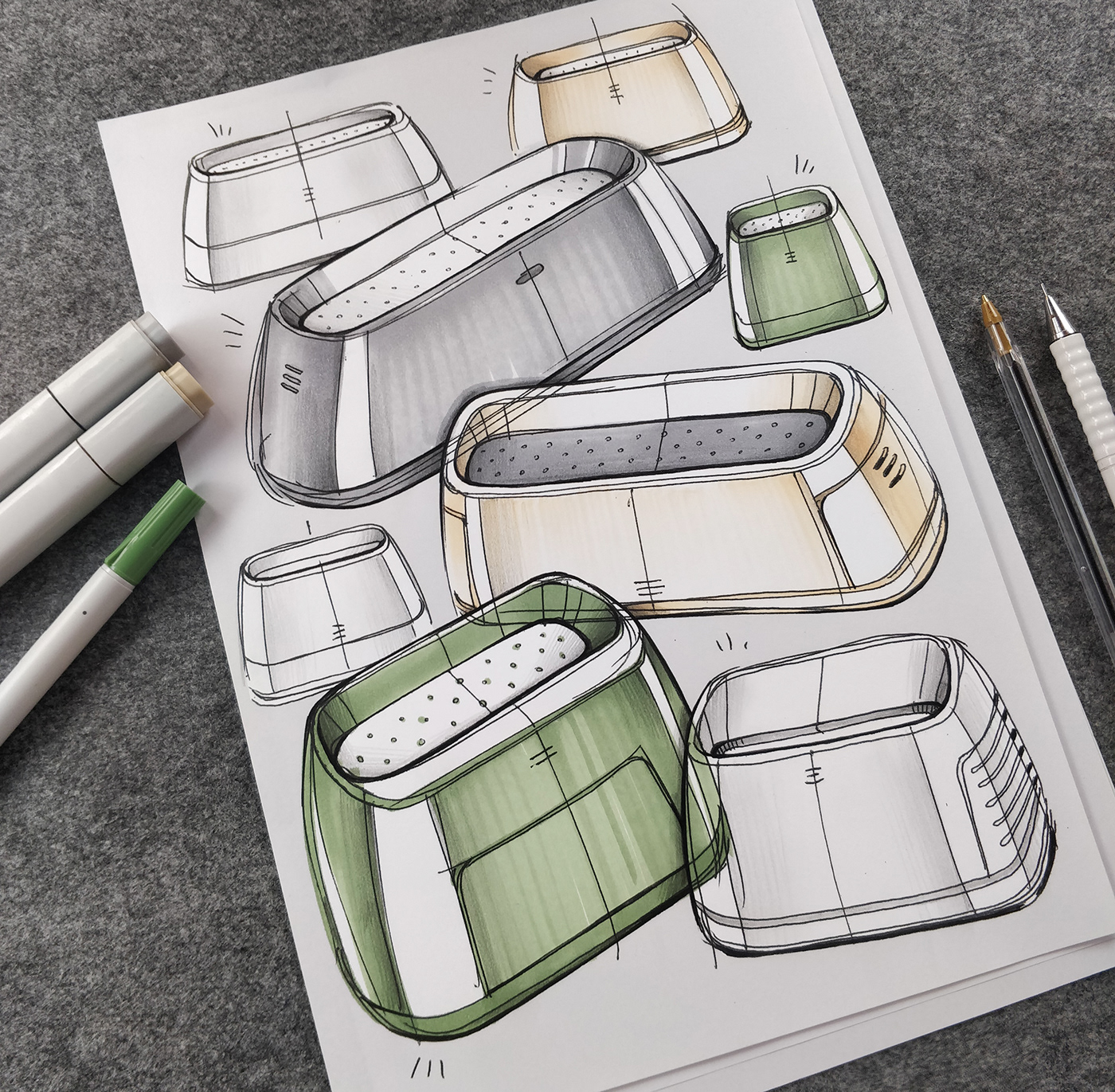 sketch，industrial design，Hand drawn products，