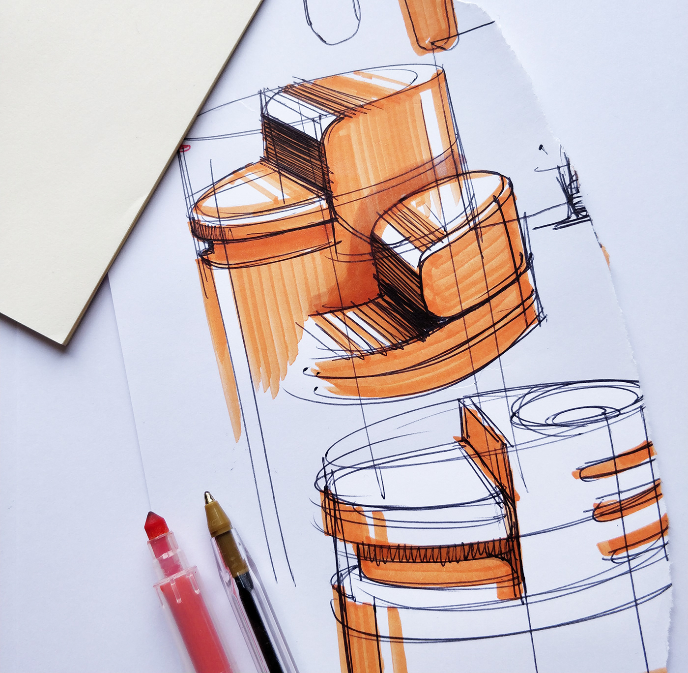 sketch，industrial design，Hand drawn products，
