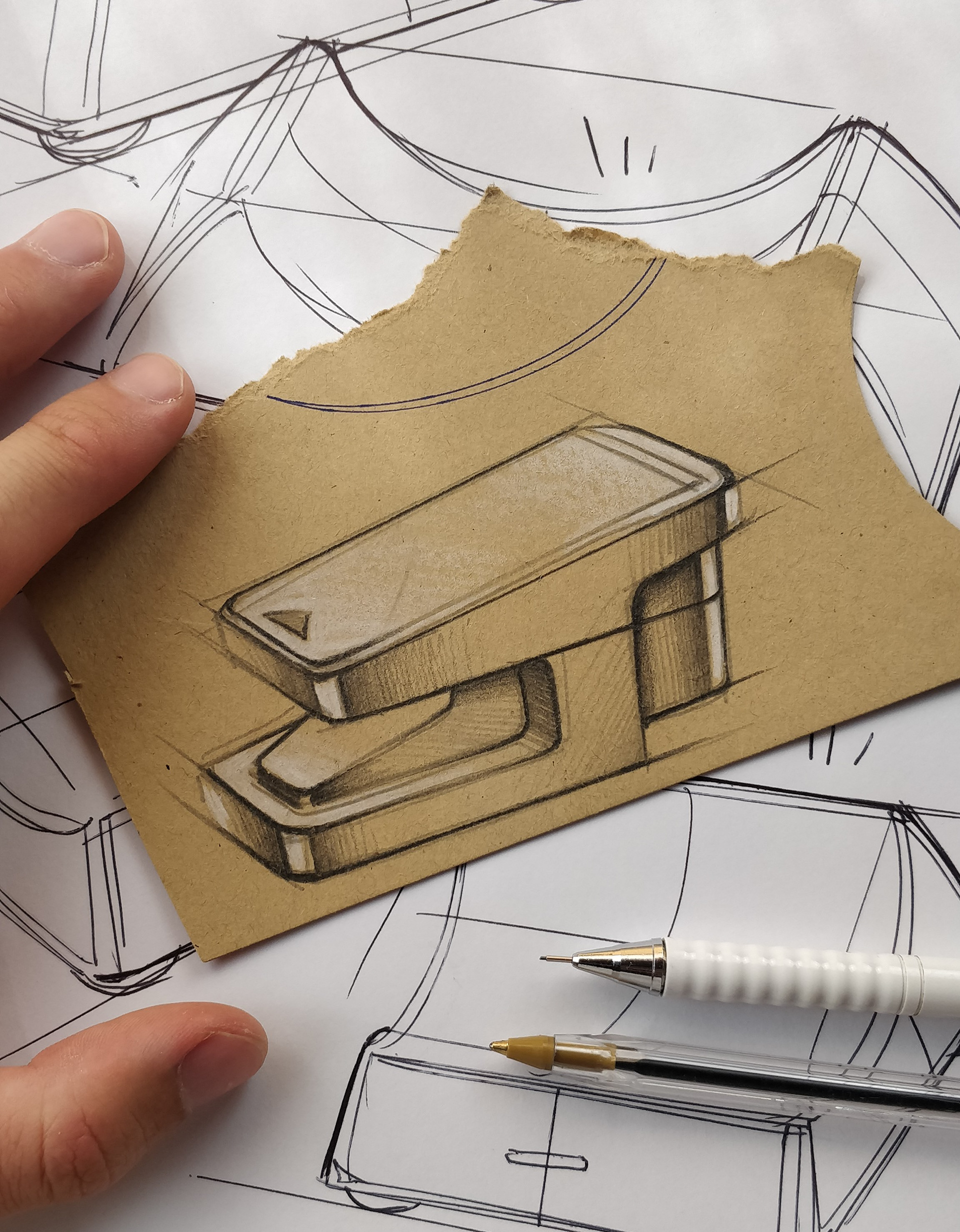 sketch，industrial design，Hand drawn products，