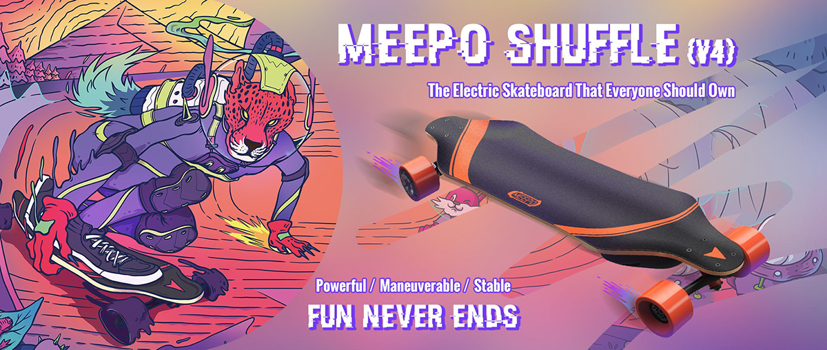 Husky design，Electric skateboard，