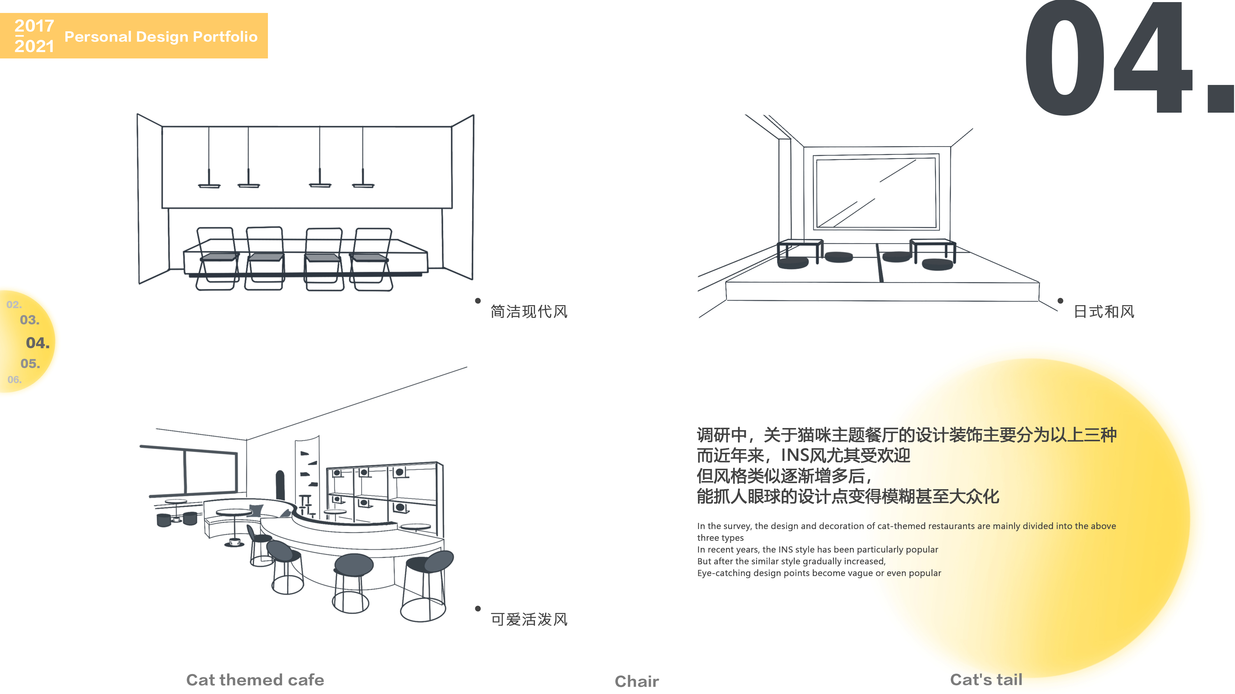 furniture design ，Theme restaurant，Cat coffee，chair，